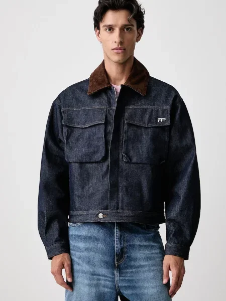 Filling Pieces geacă de tranziție din denim pentru bărbați