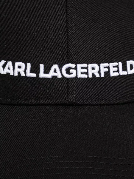 Кепка Karl Lagerfeld с аппликацией черная