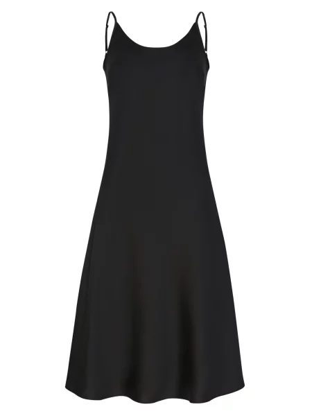 Serena Silueta Obleka Below the knee satin slip dress Grace'' črna