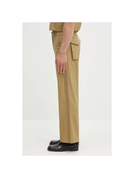 Helmut Lang spodnie FIELD.CARPENTER.COMP proste zielony
