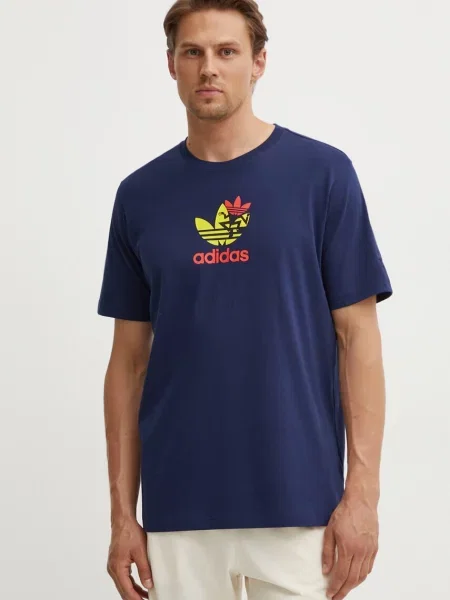 Tričko adidas Originals tmavomodrá s potiskem