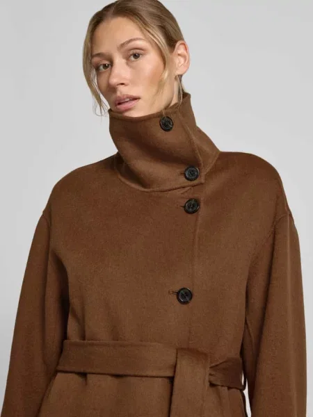 Płaszcz z mieszanki wełny ze stójką model PANAME' Oakwood