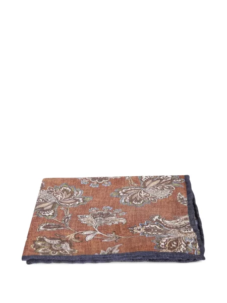 Fular Dell'oglio cu model floral cu imagine maro