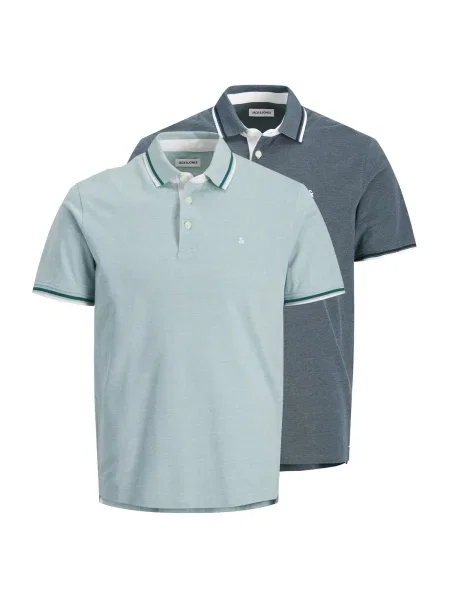 JACK & JONES Marškinėliai JJEPAULOS tamsiai mėlyna / mėtų / tamsiai žalia balta