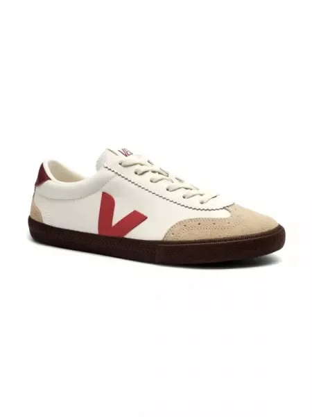 VEJA De piele sneakers Volley alb