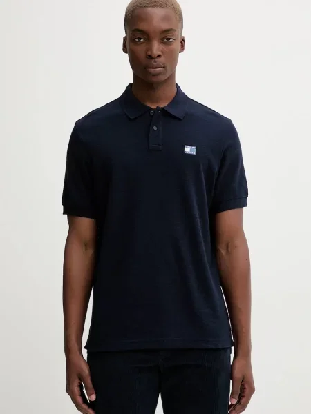 Tommy Jeans polo de bleumarin cu imprimeu