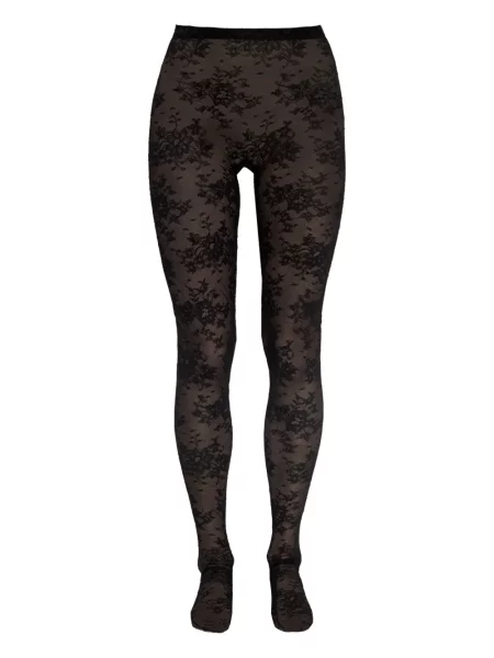 Dresuri Balenciaga cu model floral din dantelă negru