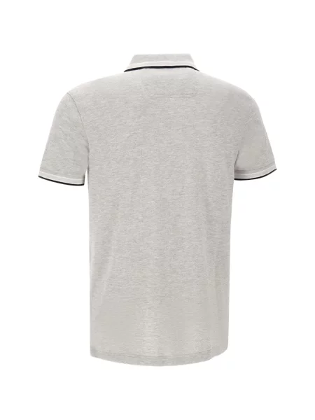 Tricou polo Boss cu dungi gri