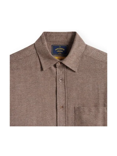 Flanelová košeľa Portuguese Flannel hnedá