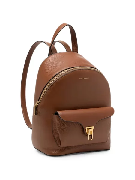 Rucsac Coccinelle din piele cu imagine maro