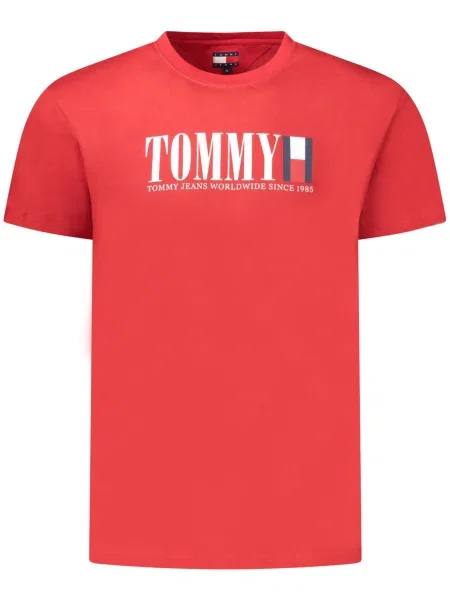 Тениска Tommy Jeans с принт червено