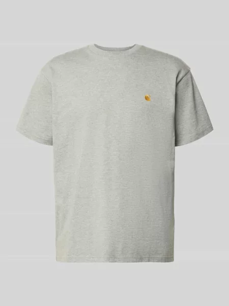 T-shirt o kroju regular fit z wyhaftowanym logo model ‘Chase’ Carhartt Wip szara