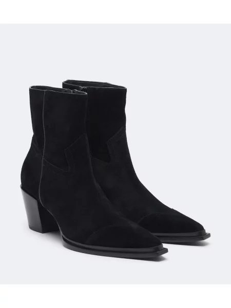 Cizme scurte Jimmy Choo din piele de căprioară negru
