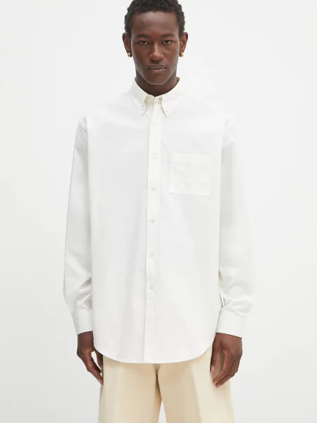 Košulja Drôle de Monsieur La Chemise Oxford regular s button-down ovratnikom bež