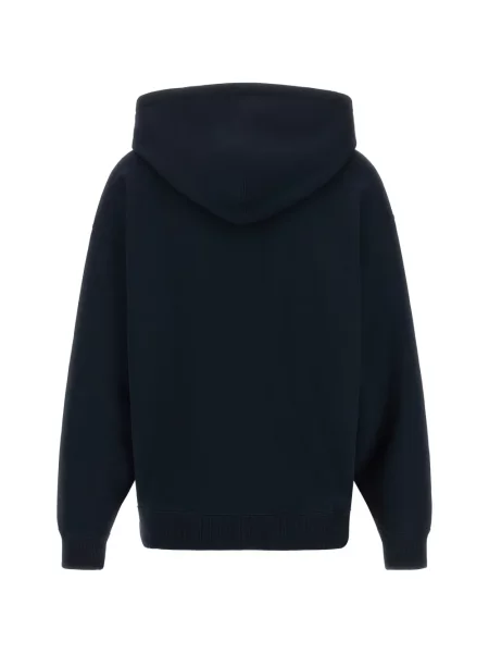 Hanorac cu glugă Jil Sander cu imagine albastru
