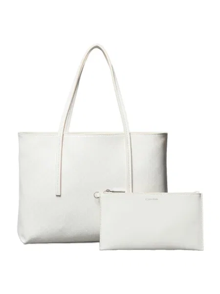 Calvin Klein Geantă shopper + borsetă bej