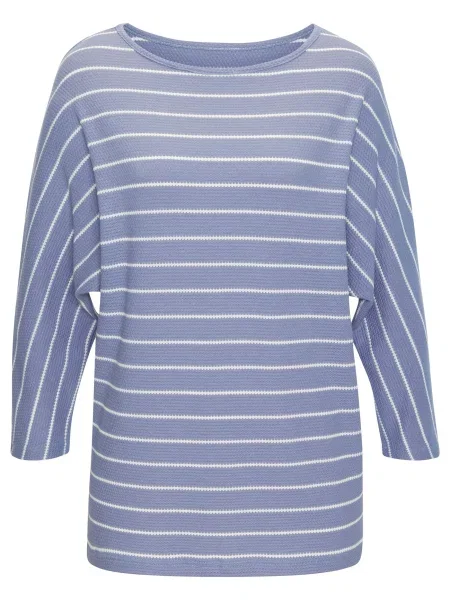 VIVANCE Tricou albastru deschis / murdar alb