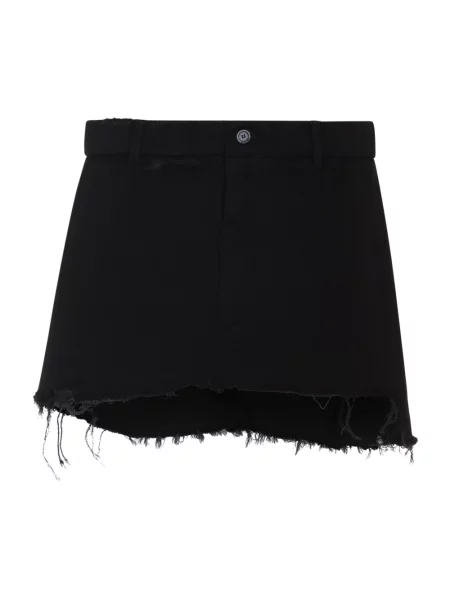 Lniana spódnica Balenciaga czarna