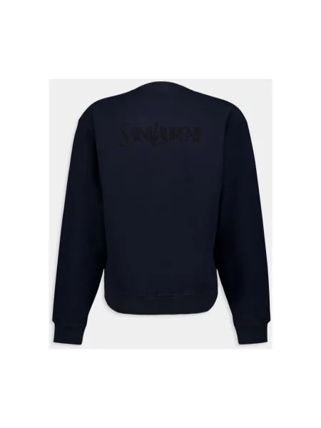 Bluza Saint Laurent z logo niebieska