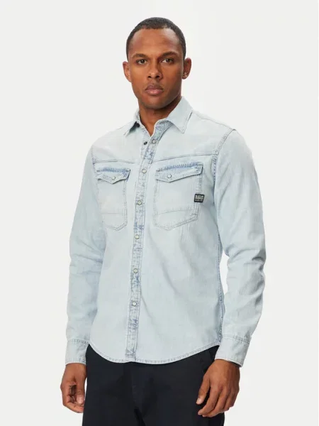 G-Star RAW Košeľa svetlomodrá modrá