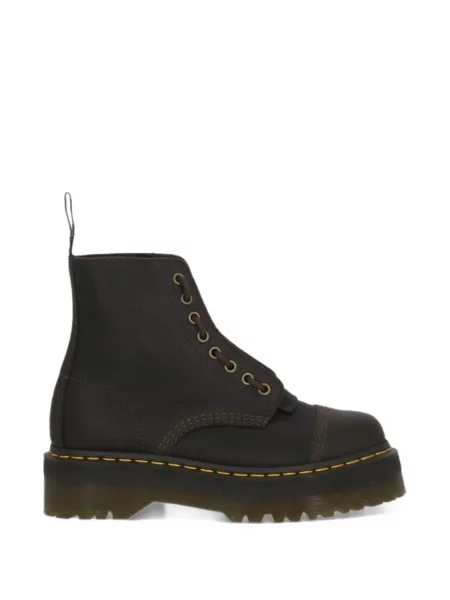 Polokozačky Dr. Martens na platformě hnědé