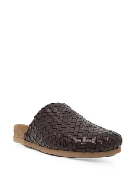 Papuci tip mules Dragon Diffusion din piele maro