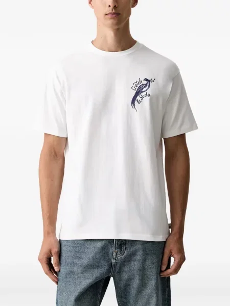 Tricou Scotch & Soda cu imagine alb