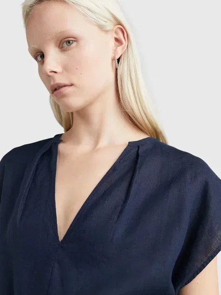 Льняное платье Tommy Hilfiger синее