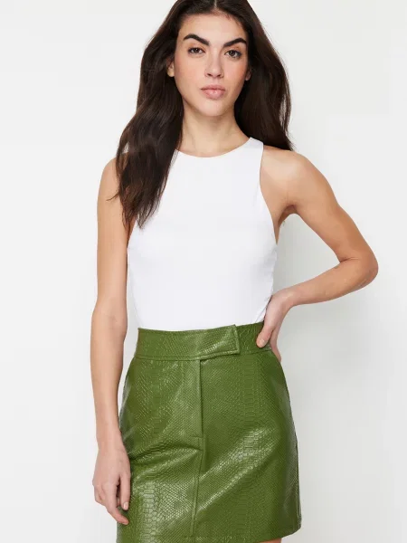 Fusta mini Trendyol verde