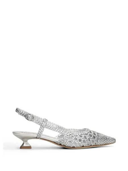 Pantofi cu toc The Seller din piele slingback