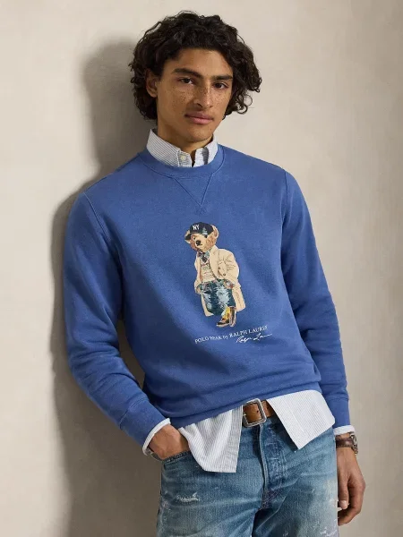 Polo Ralph Lauren Mikina námornícka / zafírová / karamelová / kapučíno modrá