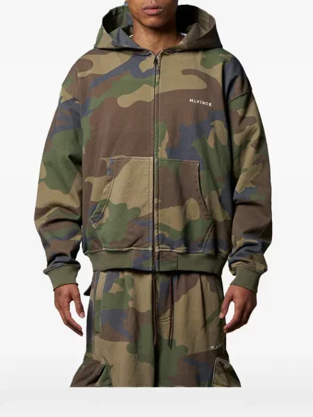Hoodie Mlvince με σχέδιο παραλλαγής κλασικό πράσινο