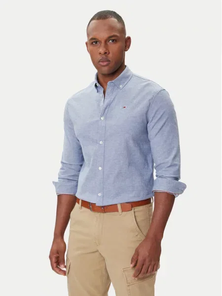 Tommy Jeans Koszula Oxford niebieski