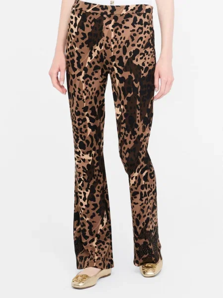 Liu Jo Pantaloni maro / negru alb