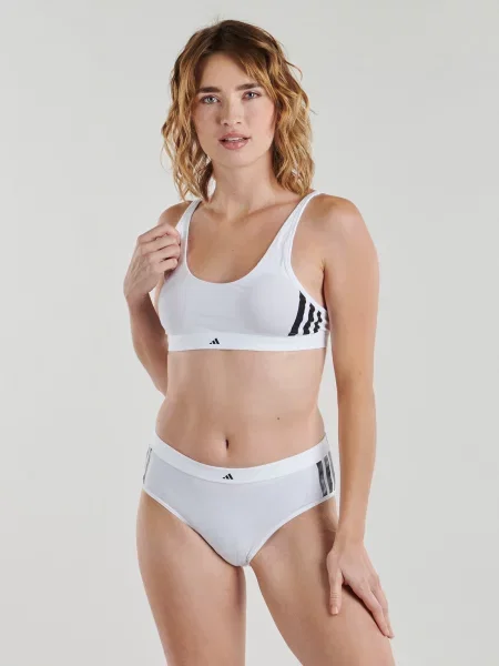 Prugasti top Adidas bijela
