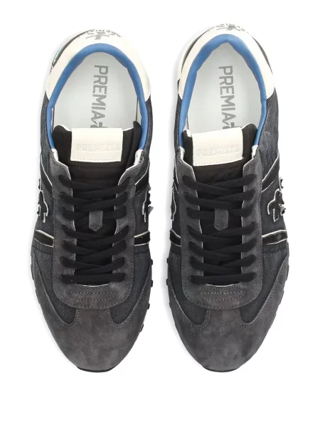 Sneakerși Premiata din piele de căprioară gri