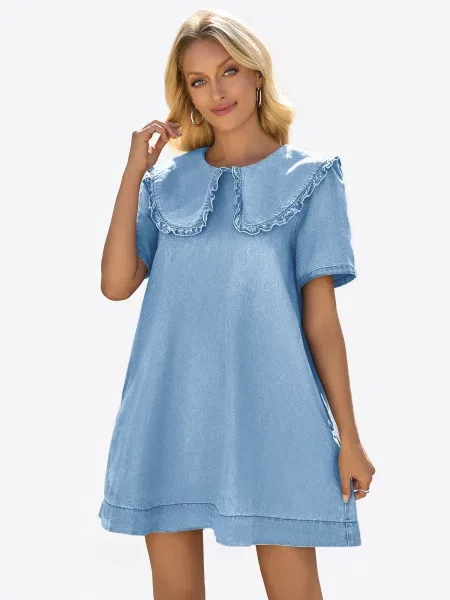 Imily Bela Rochie denim albastru