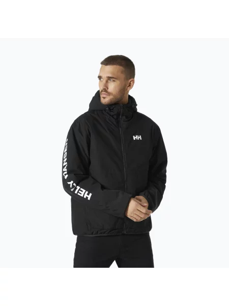 Péřová bunda Helly Hansen Ervik Ins Rain černá bílá