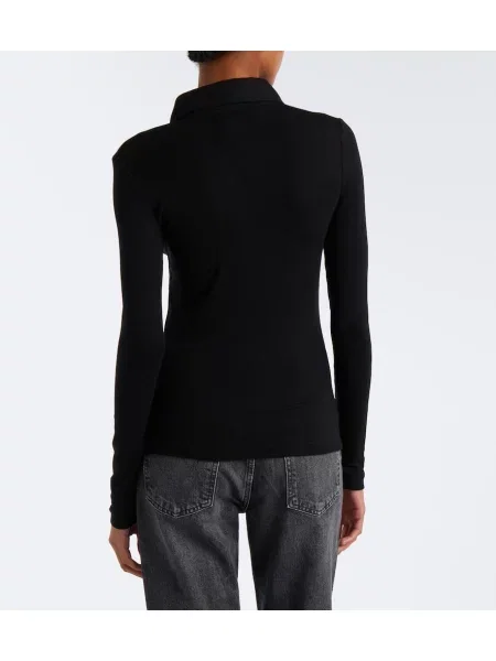 Tricou polo Agolde negru