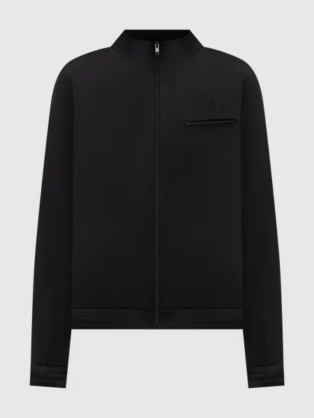 Спортивна куртка з вишивкою логотипа Maison Margiela Mm6 чорна