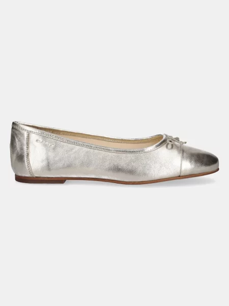 Кожаные балетки Gant золотые