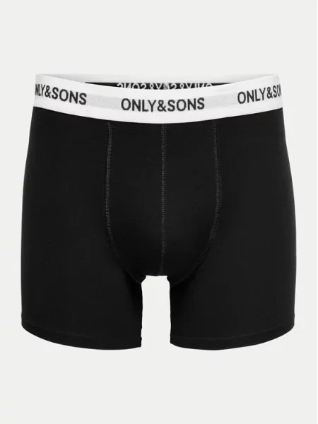 Only & Sons Boksarice ONSFITZ svetlo siva / črna bela