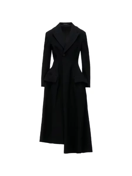 Palton Yohji Yamamoto asimetric negru