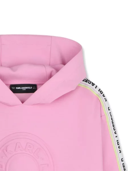 Bluza z kapturem dziecięca Karl Lagerfeld różowa