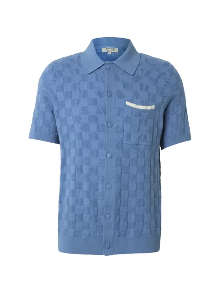 INDICODE JEANS Geacă tricotată Brashin' albastru