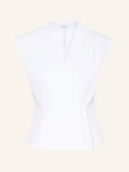 Marella Bluzka W Stylu Kopertowym weiss biała