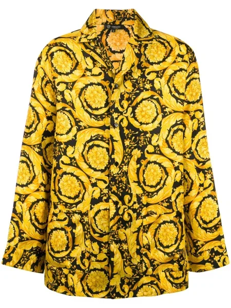 Cămașă Versace cu imagine galben