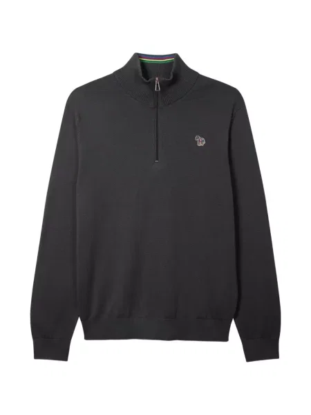 Svetr Ps Paul Smith se zebřím vzorem s autogramem šedý