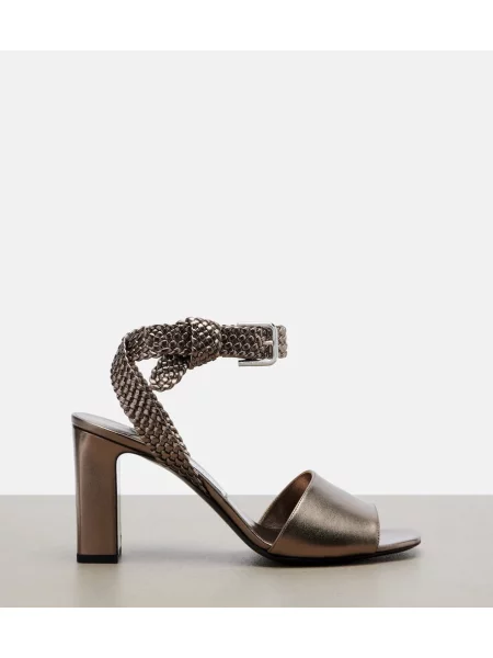 Sandale Jimmy Choo din piele argintiu
