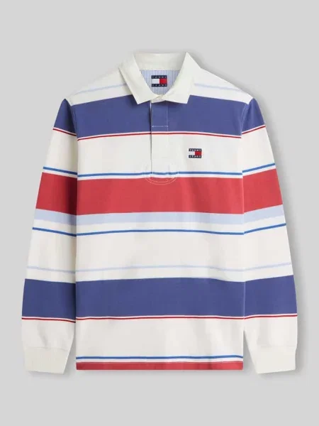 Koszulka rugby o kroju regular fit z czystej bawełny Tommy Jeans